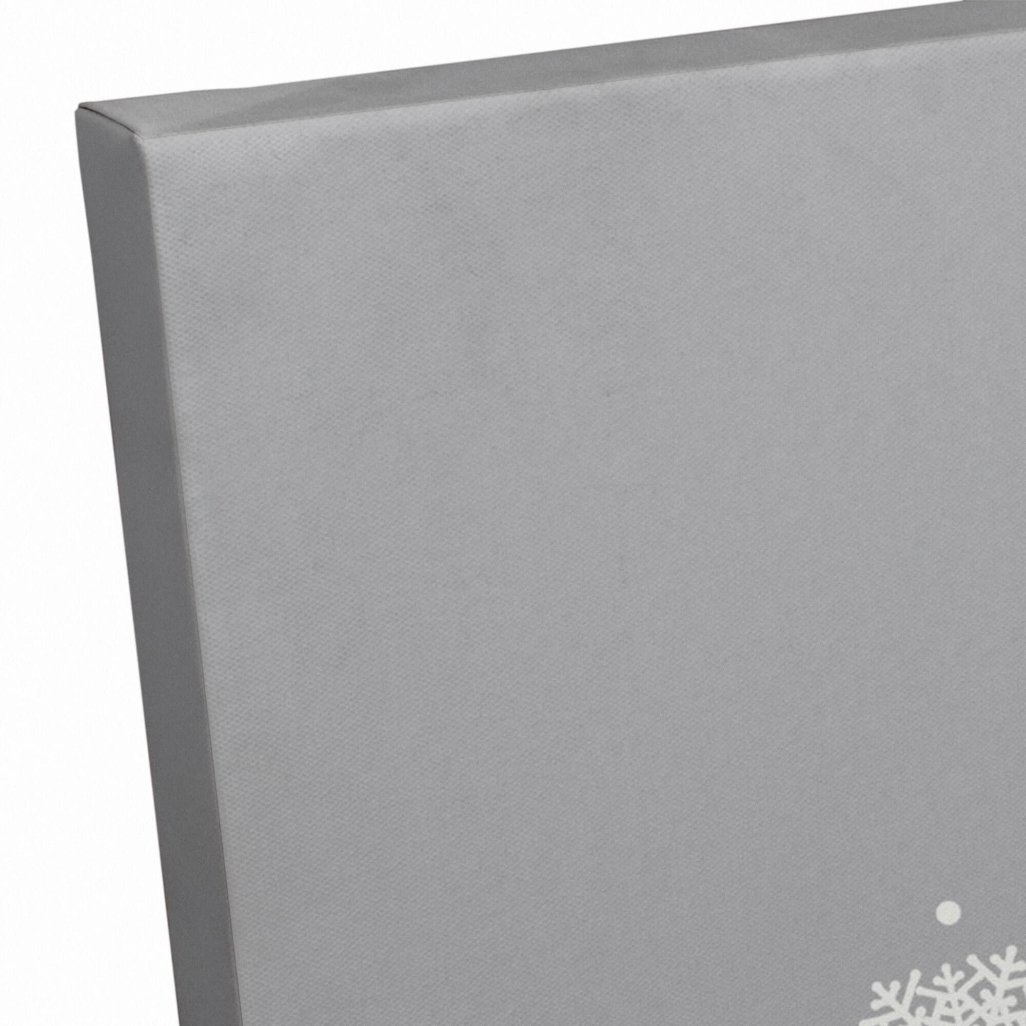 Snowflake Christmas Tree Canvas Wall Art